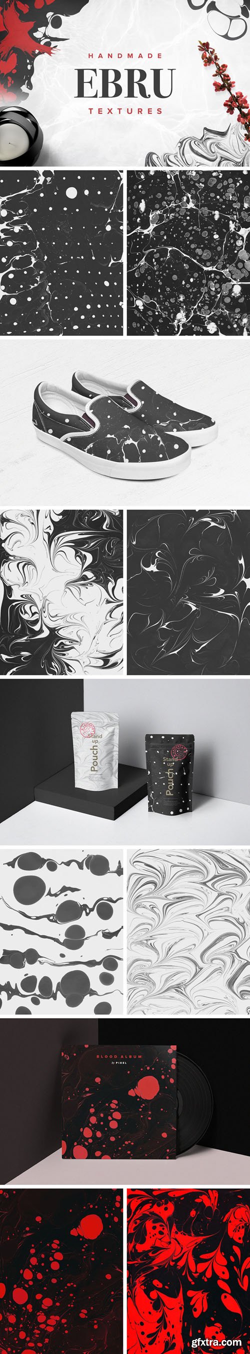 Handmade Ebru Textures Collection Handmade Ebru Textures Collection