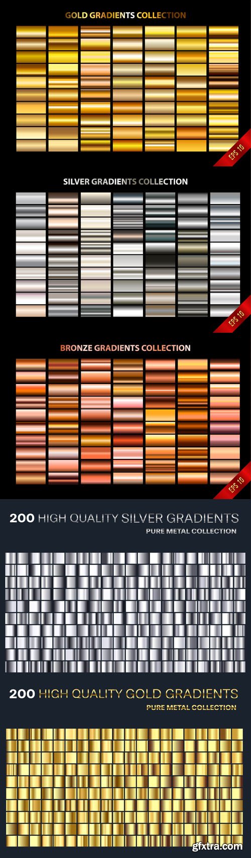 600+ Gold, Silver and Bronze Gradients in Vector 600+ Gold, Silver and Bronze Gradients in Vector