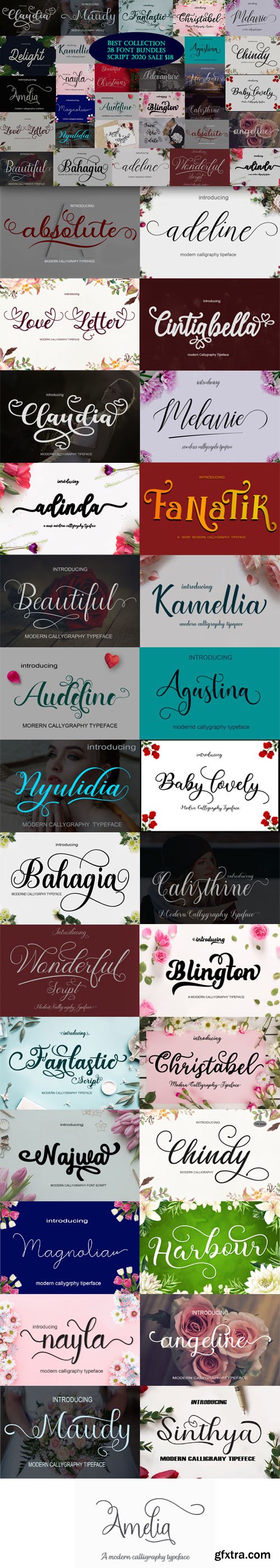 Best Collection 28 Premium Font Bundles Script 2020 sale $18 Best Collection 28 Premium Font Bundles Script 2020 sale $18
