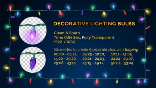 Videohive - Christmas Decorative Lighting Bulbs String Frame