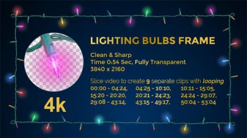 Videohive - Lighting Bulbs Wire Frame 4k