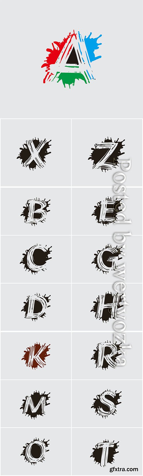Letter logo icon splash vector design