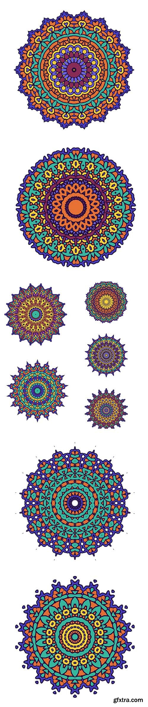 Colored Mandala Design Background