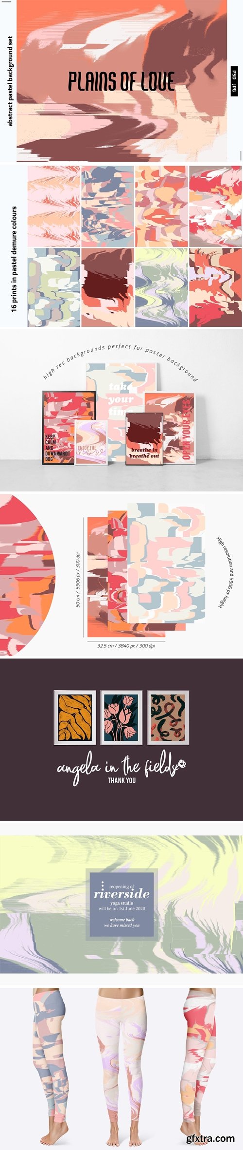 CreativeMarket - Plains Of Love Abstract Backgrounds 4909499