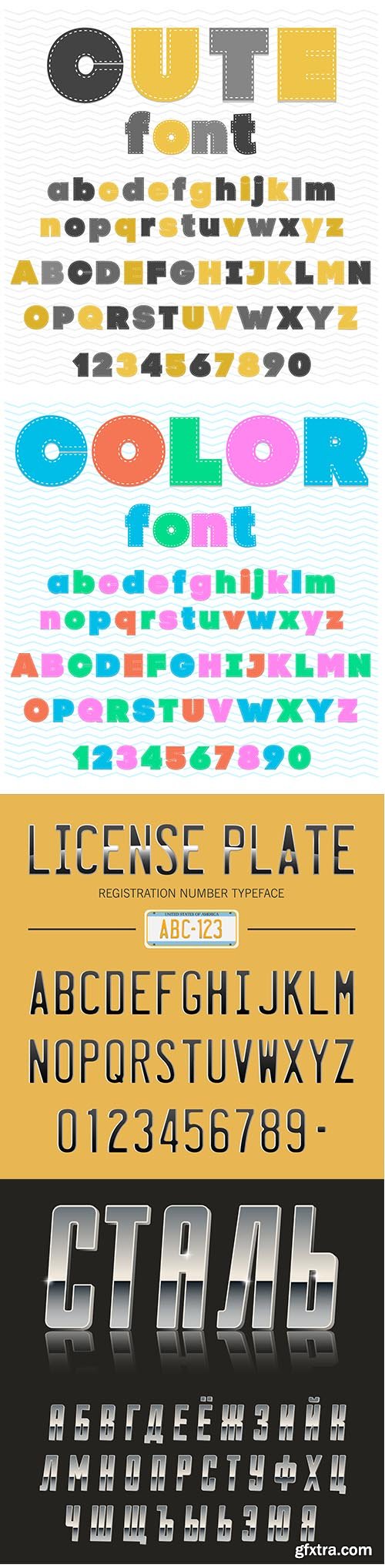 Colorful and Other Font Cartoon Style