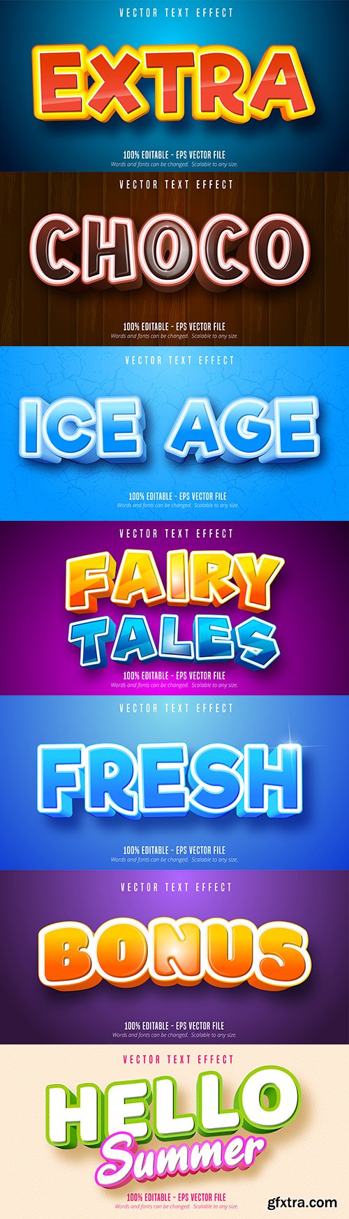 Editable font effect text collection illustration design 123
