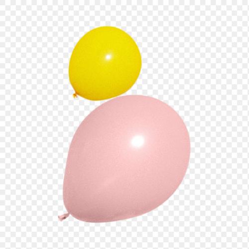 Pink and yellow balloons transparent png - 2097418