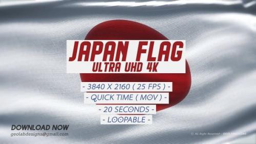 Videohive - Japan Flag Ultra Uhd 4 K
