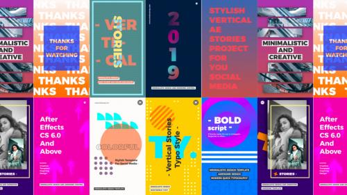 MotionArray - Vertical Typo Stories Pack - 279941