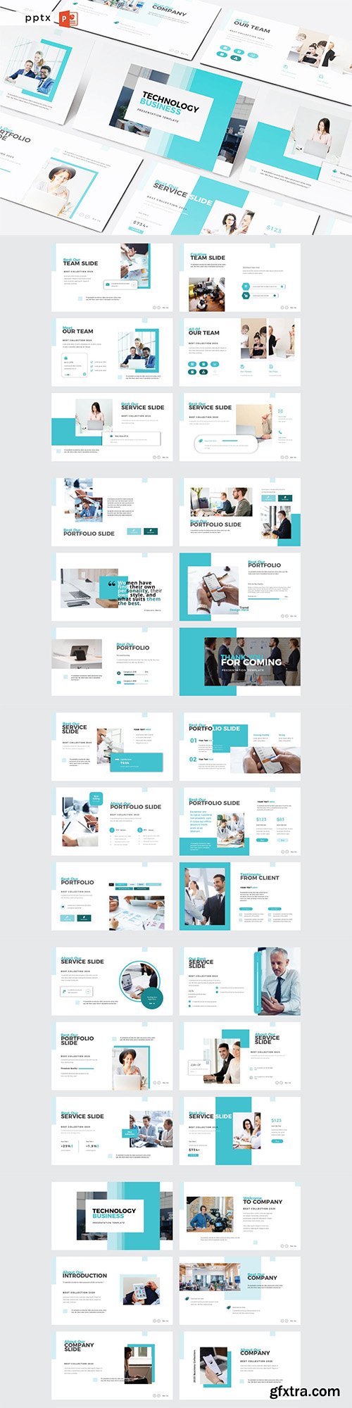 TECHNOLOGY BUSINESS - PowerPoint, Keynote, Google Slides Templates