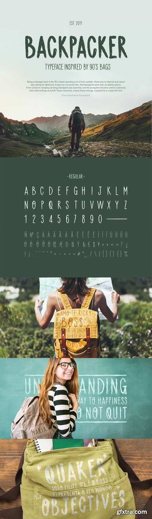 Backpacker Vector Typeface Backpacker Vector Typeface