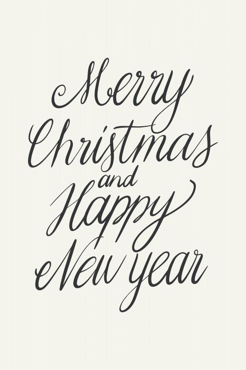 Merry Christmas and Happy new year card design vector - 1229790
