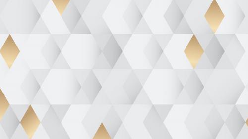 White and gold geometric pattern background vector - 1229506