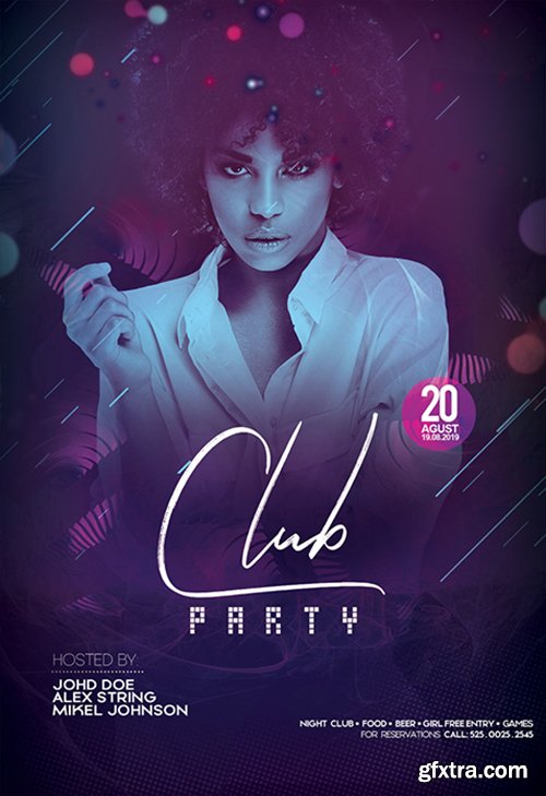 Club DJ Party PSD Flyer Template Club DJ Party PSD Flyer Template