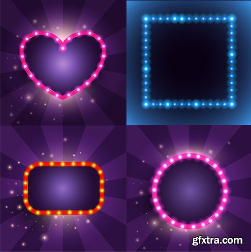 Neon Backgrounds Vector Collection Neon Backgrounds Vector Collection