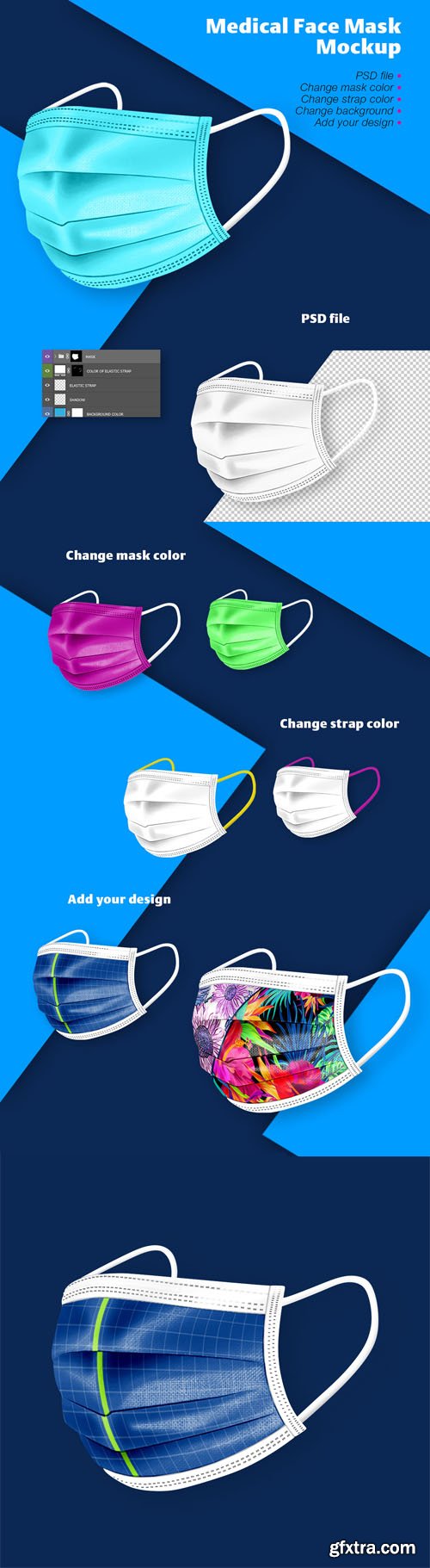 Medical Face Mask PSD Mockup Medical Face Mask PSD Mockup