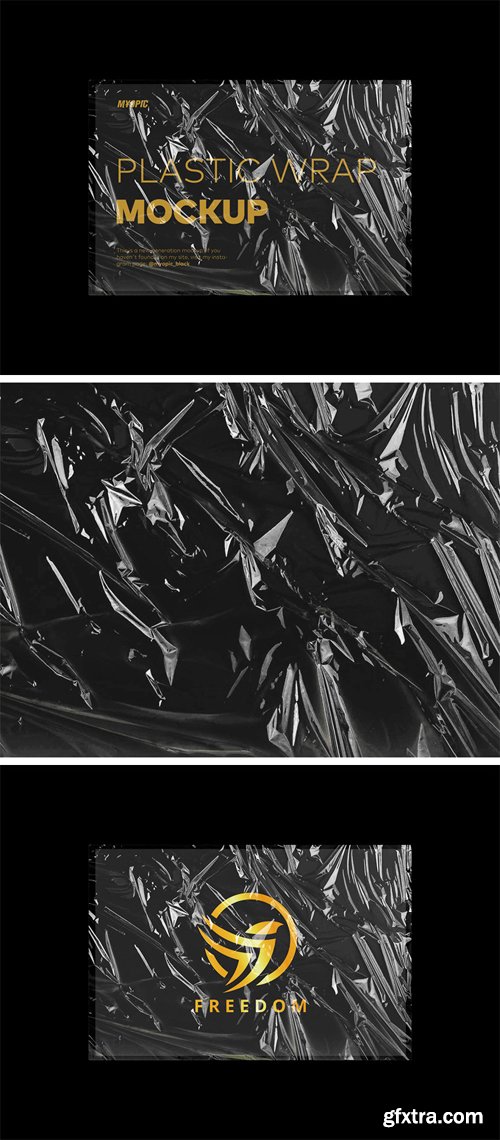 Transparent Plastic Wrap Texture PSD Mockup » GFxtra