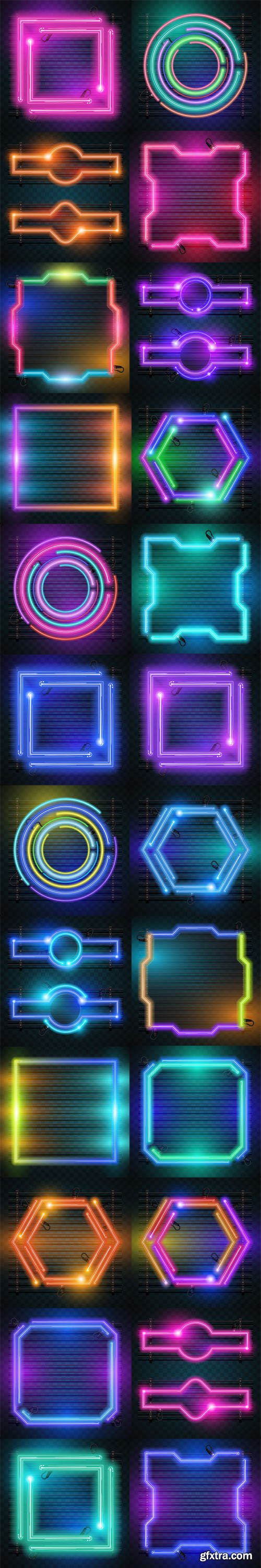 Neon Backgrounds Vector Collection Neon Backgrounds Vector Collection