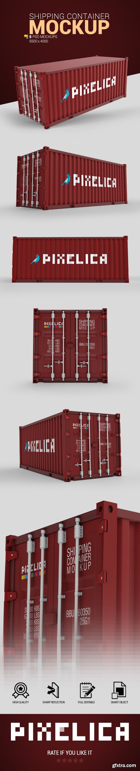 Download Shipping Container Mockup » GFxtra