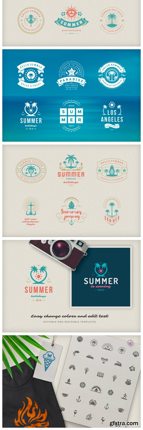 Summer Holidays Emblems &amp; Badges 4469148