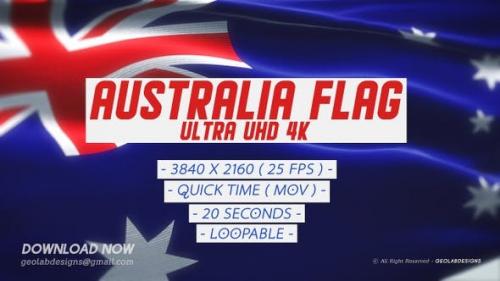 Videohive - Australia Flag - Ultra UHD 4 K Loopable