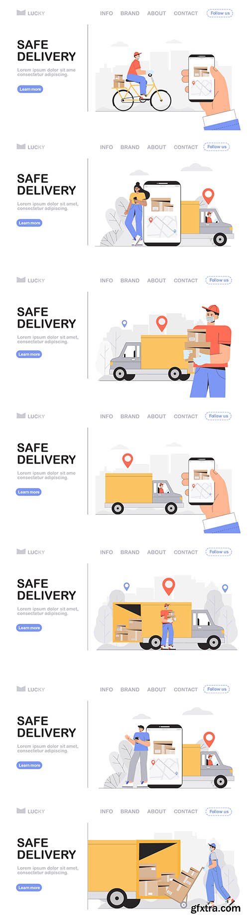 Safe Delivery Courier Service Concept
