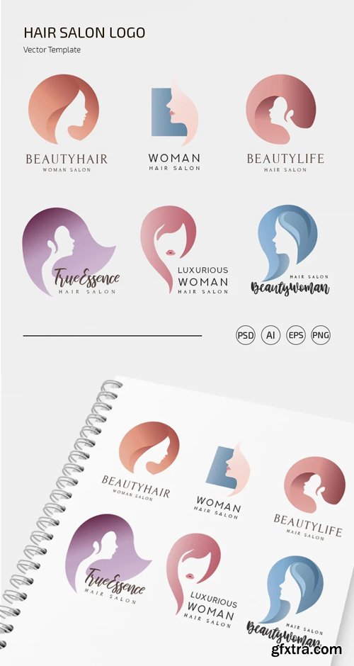 Hair Salon Logo Vector Templates Hair Salon Logo Vector Templates