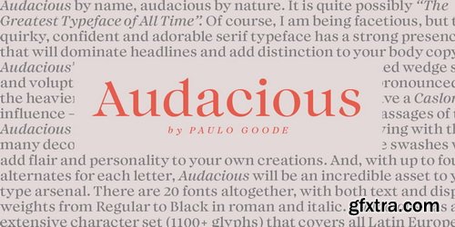 Audacious Font Family