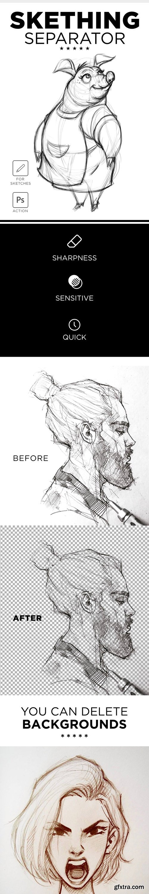 GraphicRiver - Sketching Separator Photoshop Action 26309450