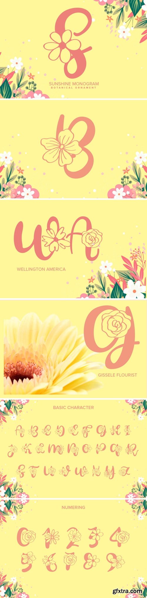 Sunshine Monogram Font