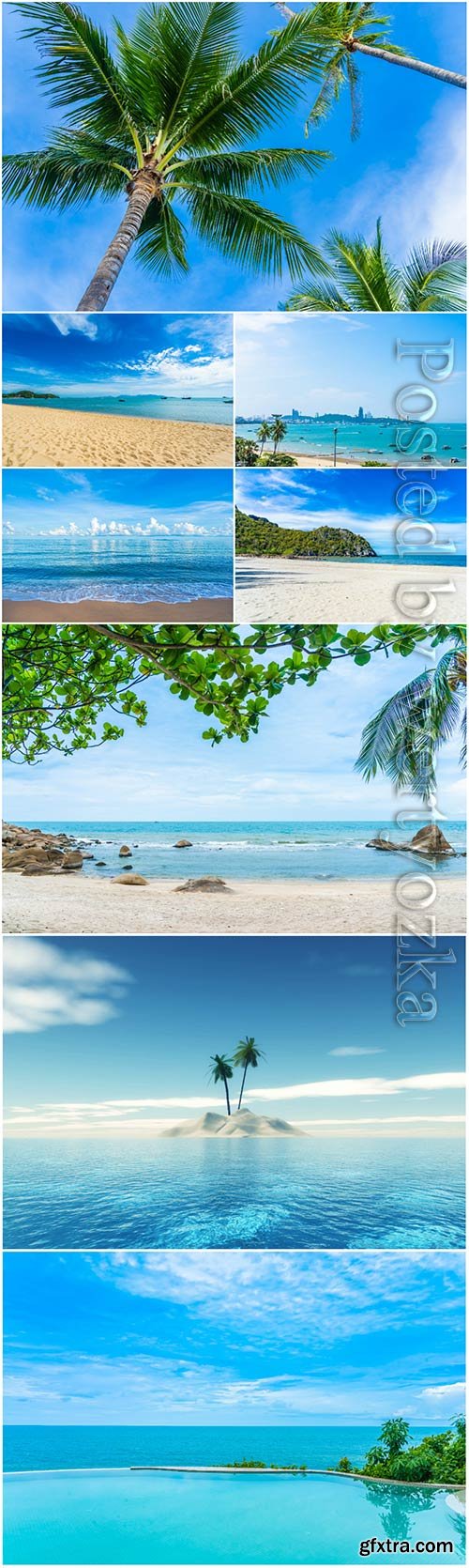 Beautiful tropical beach, seascapes Beautiful tropical beach, seascapes