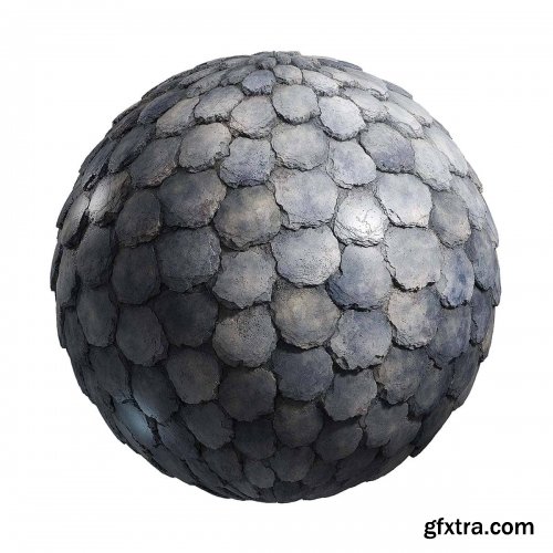 Irregular stone roof PBR Texture