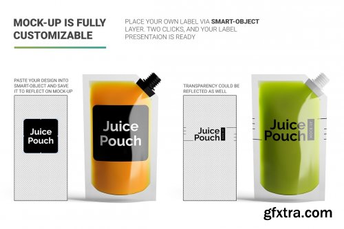 CreativeMarket - Juice Doypack Pouch Mockup 4880165