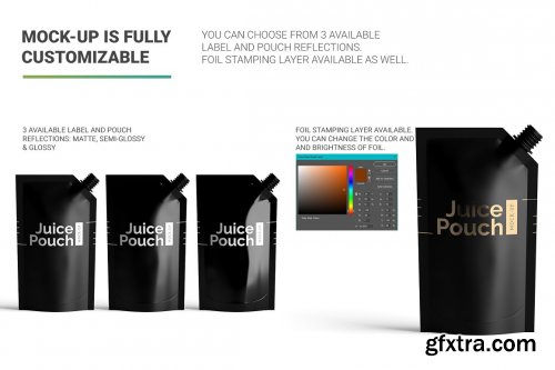 CreativeMarket - Juice Doypack Pouch Mockup 4880165