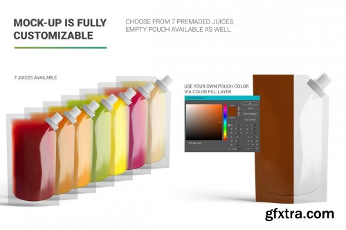 CreativeMarket - Juice Doypack Pouch Mockup 4880165