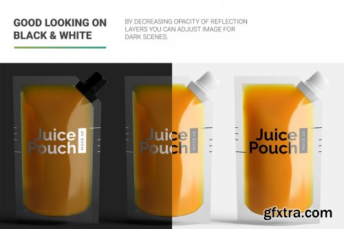 CreativeMarket - Juice Doypack Pouch Mockup 4880165