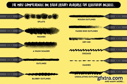CreativeMarket - The Illustrator Ink Well | Brushes 3099635