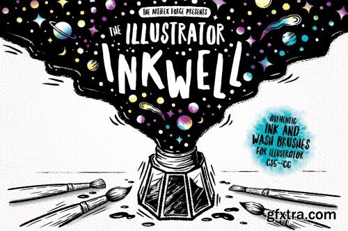 CreativeMarket - The Illustrator Ink Well | Brushes 3099635