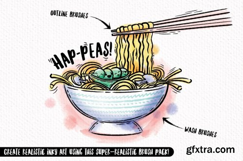 CreativeMarket - The Illustrator Ink Well | Brushes 3099635