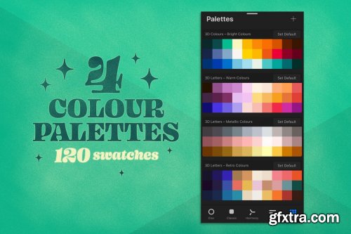 CreativeMarket - 3D Letters Toolkit for Procreate 4904895