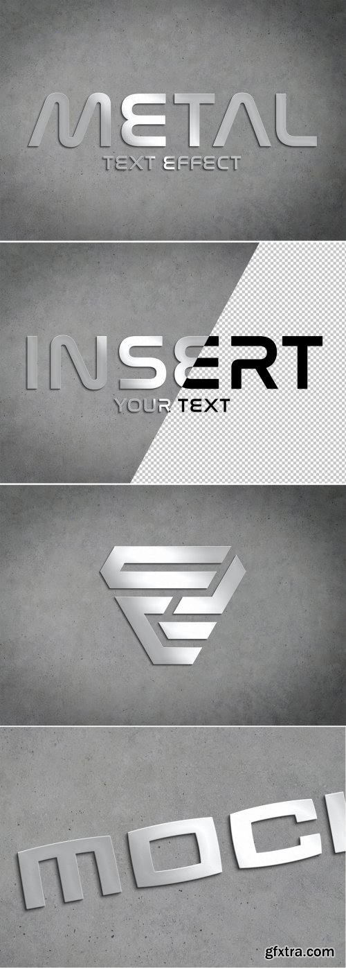 Metal Text Effect Style Mockup 358111745