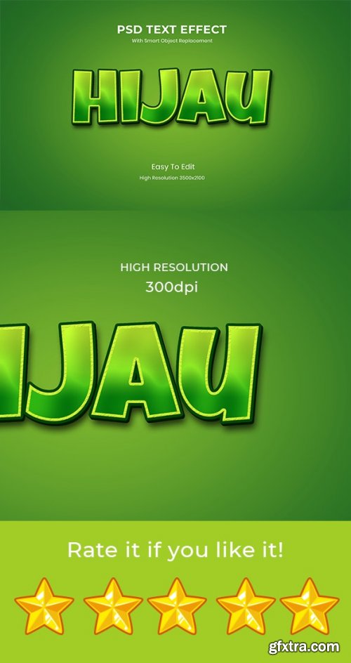 GraphicRiver - Hijau - Green 3D Game Logo Text Effect 26999605