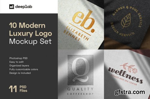 CreativeMarket - Modern Luxury Logo Mockup Set 1 5109680