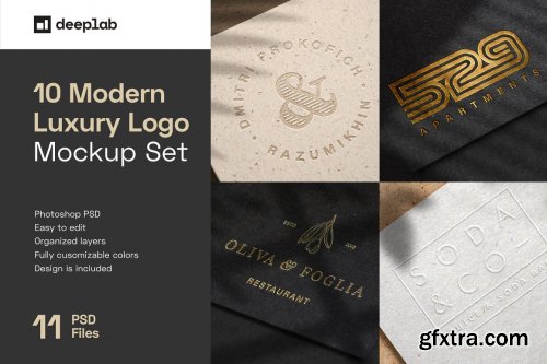CreativeMarket - Modern Luxury Logo Mockup Set 2 5107357