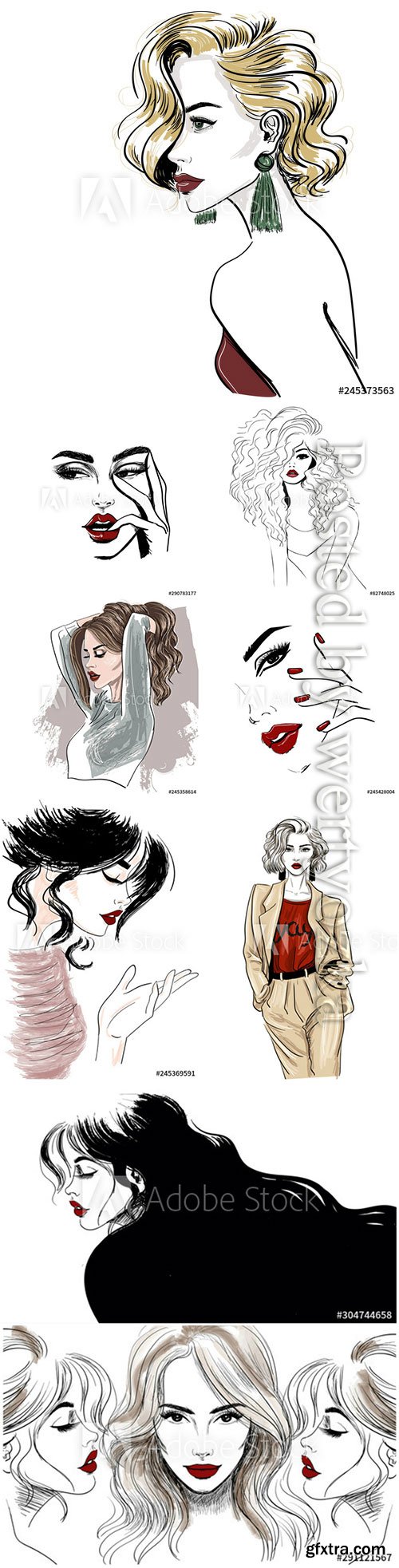 Sketch of sensual vector woman Sketch of sensual vector woman