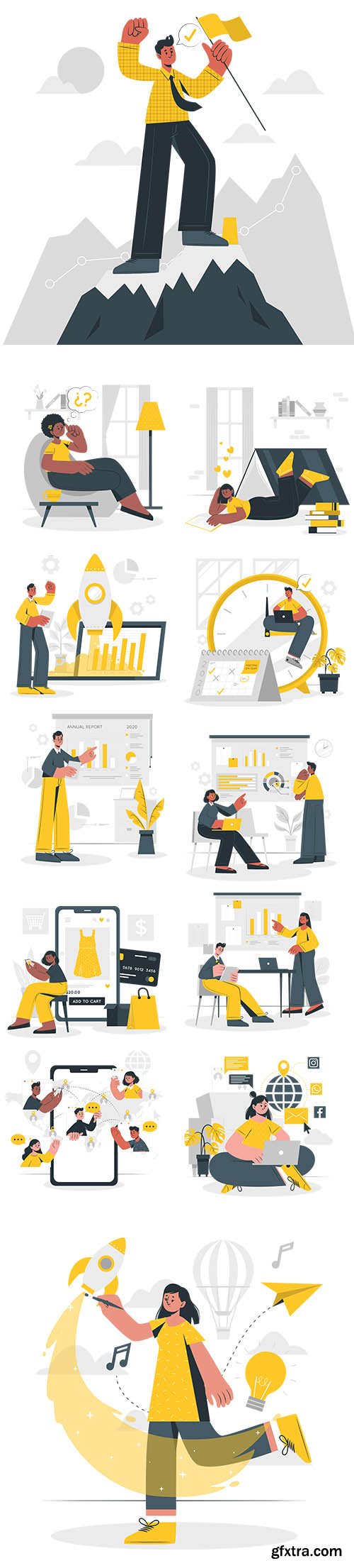 People Live Situations Set Yellow Collection Vol 4