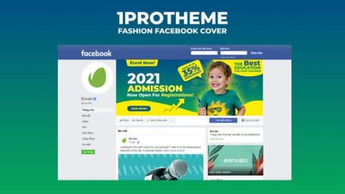 Videohive Kids School Facebook Cover Animate V08