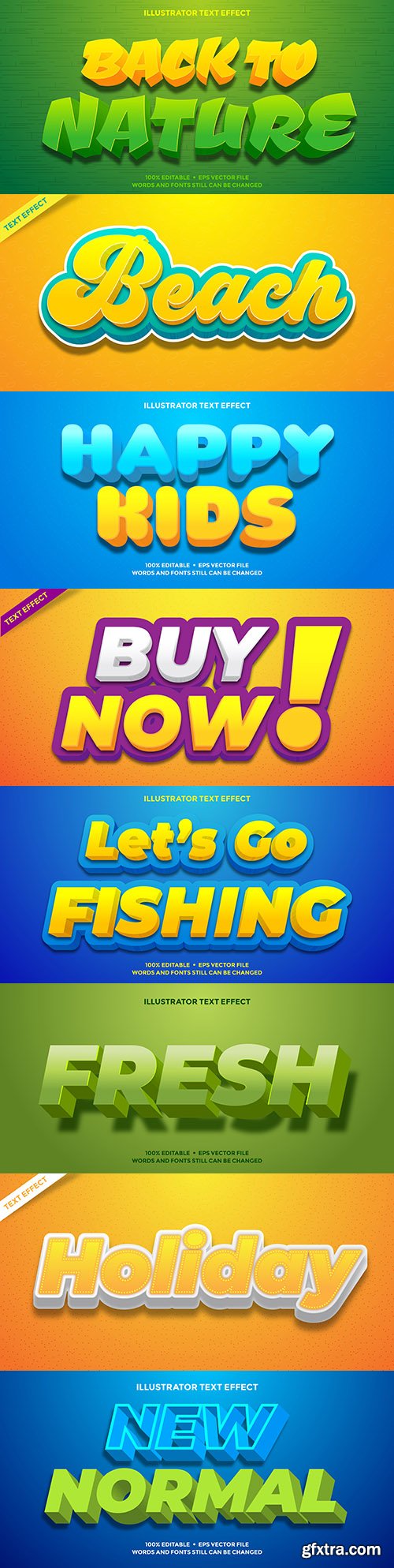 Editable font effect text collection illustration design 135
