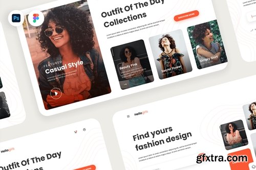 DailyUI v33 - Beauty Fashion Hero Image Figma PSD