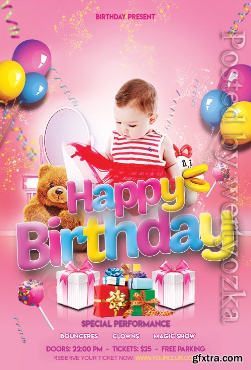 Happy Birthday - Premium flyer psd template Happy Birthday - Premium flyer psd template